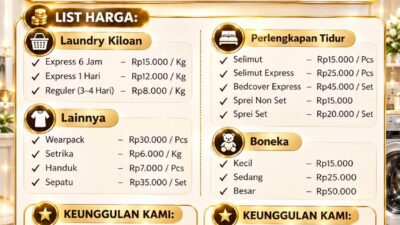 Laundry Kiloan Tawarkan Promo Cuci 20 Kg Gratis 3 Kg, Antar Jemput Tanpa Biaya